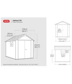 Keter Kunststoffgerätehaus Oakland 759, Ca. B230/H242/T287 Cm 14 Keter Kunststoffgerätehaus Oakland 759, Ca. B230/H242/T287 Cm -Gardena Verkäufe 3038015 WE BG 001 KeterGeraetehaus