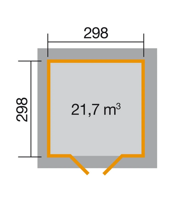 Weka Gartenhaus 177 Gr. 2, Ca. B380/H300/T298 Cm 2 Weka Gartenhaus 177 Gr. 2, Ca. B380/H300/T298 Cm – Bild 2