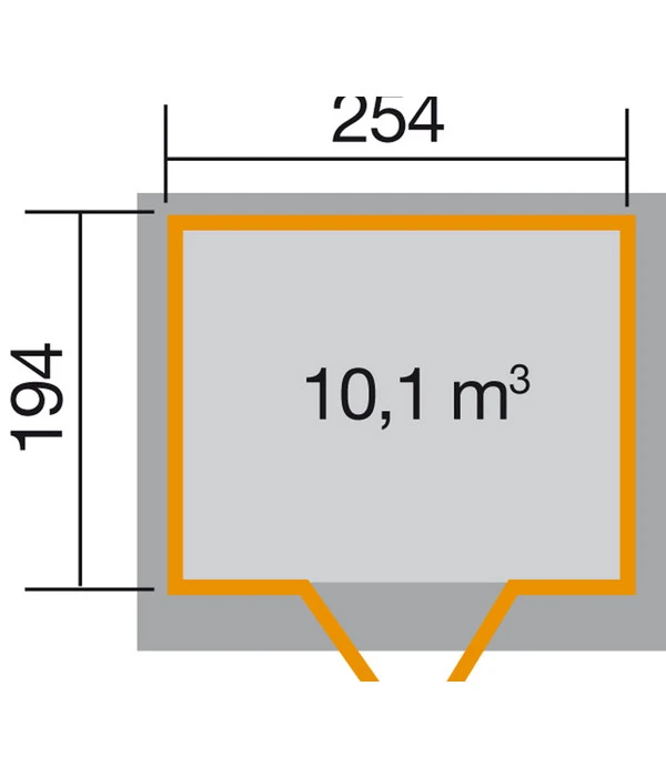 Weka Gartenhaus 325 Gr.3, Ca. B256/H225/T243 Cm 2 Weka Gartenhaus 325 Gr.3, Ca. B256/H225/T243 Cm – Bild 2