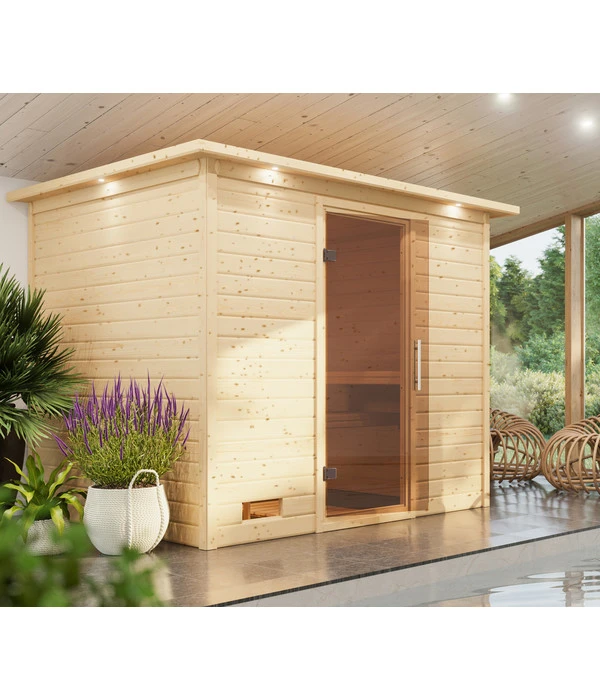 Wolff Finnhaus Innensauna Basic Nikos, Ca. B259/H205/T210 Cm 2 Wolff Finnhaus Innensauna Basic Nikos, Ca. B259/H205/T210 Cm – Bild 2