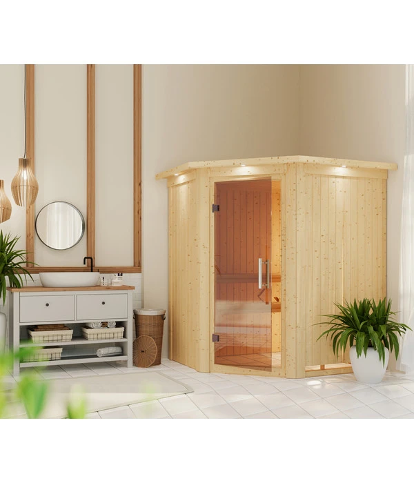 Wolff Finnhaus Innensauna De Luxe Dorea, Ca. B184/H202/T165 Cm 2 Wolff Finnhaus Innensauna De Luxe Dorea, Ca. B184/H202/T165 Cm – Bild 2
