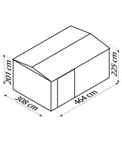 Globel Metallgerätehaus Craft 1510, Ca. B308/H225/T464 Cm -Gardena Verkäufe 6679237 WE BG 001 EPHMetallgeraetehaus