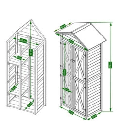 Habau Gartenschrank Lena, Ca. B84/H178/T45 Cm -Gardena Verkäufe 6845911 WE BG 001 HabauGartenschrankLena