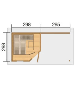 Weka Saunahaus Salo 2, Ca. B646/H237/T338 Cm 10 Weka Saunahaus Salo 2, Ca. B646/H237/T338 Cm -Gardena Verkäufe 6913826 WE DE 001 WekaSaunahausSaloGrundriss