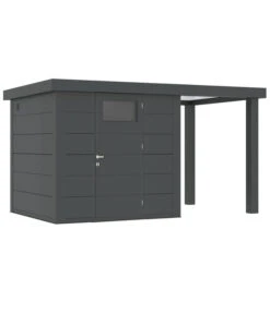 Wolff Finnhaus Metallgerätehaus Eleganto 2424, Inkl. Seitendach Rechts, Ca. B426/H227/T259 Cm