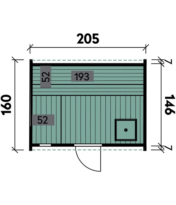 Wolff Finnhaus Saunafass Mini 160 Bausatz, Ca. B205/H215/T160 Cm 4 Wolff Finnhaus Saunafass Mini 160 Bausatz, Ca. B205/H215/T160 Cm – Bild 4