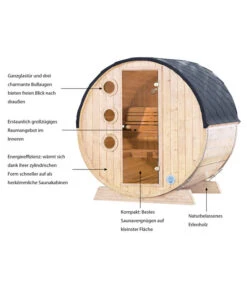 Wolff Finnhaus Saunafass Mini 160 Bausatz, Ca. B205/H215/T160 Cm 6 Wolff Finnhaus Saunafass Mini 160 Bausatz, Ca. B205/H215/T160 Cm -Gardena Verkäufe 6927891 WE IG 001 SaunafassMini160BausatzDSschwarz