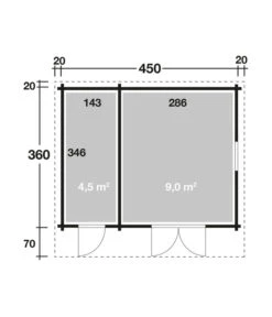 Wolff Finnhaus Gartenhaus Trondheim 70-D/2 5 Wolff Finnhaus Gartenhaus Trondheim 70-D/2 -Gardena Verkäufe 6930895 WE DE 001 FinnhausBBHTrondheim70D