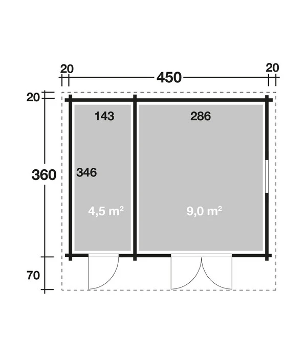 Wolff Finnhaus Gartenhaus Trondheim 70-D/2 3 Wolff Finnhaus Gartenhaus Trondheim 70-D/2 – Bild 3