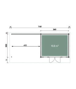Wolff Finnhaus Gartenhaus Trondheim 70-A XL, Inkl. Lounge 400 Links, Ca. B780/H256/T390 Cm -Gardena Verkäufe 6931554 WE DE 001 FinnhausTrondheim