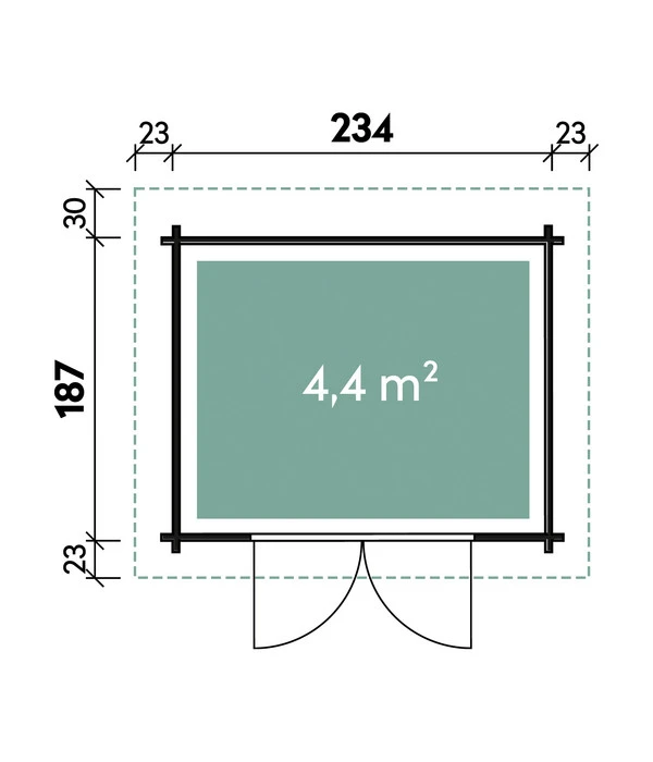Wolff Finnhaus Gartenhaus WPC-Trend B, Ca. B280/H222/T240 Cm 3 Wolff Finnhaus Gartenhaus WPC-Trend B, Ca. B280/H222/T240 Cm – Bild 3
