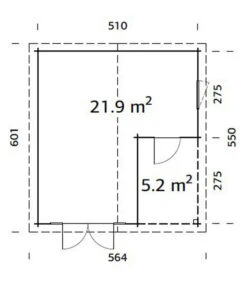 Palmako Gartenhaus Irene, Ca. B564/H321/T598 Cm -Gardena Verkäufe 6975320 WE BG 001 BlockbohlenhausIreneNatur
