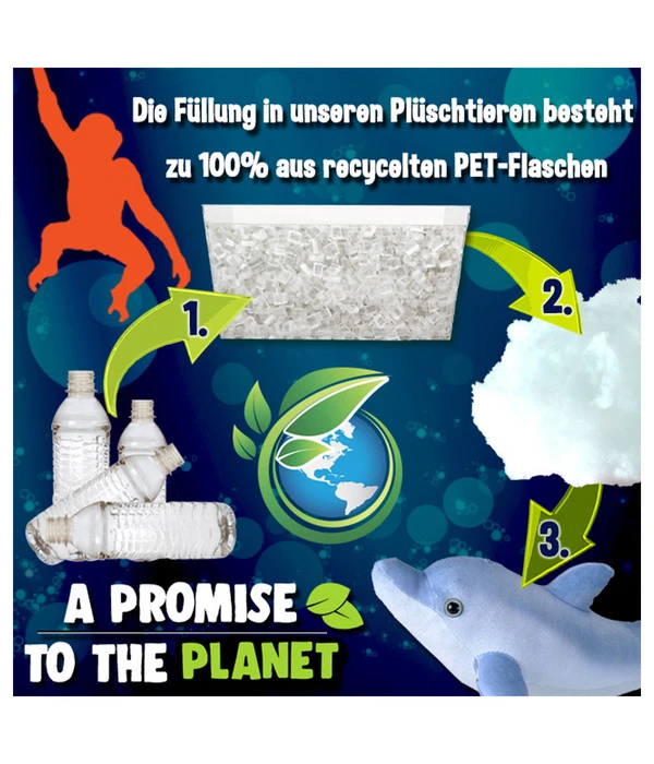 WILD REPUBLIC® Stofftier Schwarzbär, Ca. B24/H11 Cm 2 WILD REPUBLIC® Stofftier Schwarzbär, Ca. B24/H11 Cm – Bild 2